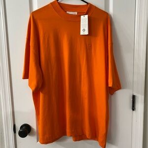 Ami Paris Orange Men's Short Sleeve Tee